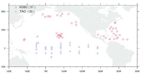 Locations Of The National Data Buoy Center Ndbc And The Tropical Download Scientific Diagram