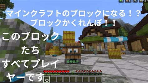 マイクラのブロックになる！？ブロックかくれんぼやってみた！okakagame マイクラ マインクラフト Minecraft