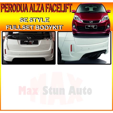 Perodua Alza 2014 Facelift Se Style Fullset Bodykit Se Alza Front Skirt Side Skirt Rear Skirt