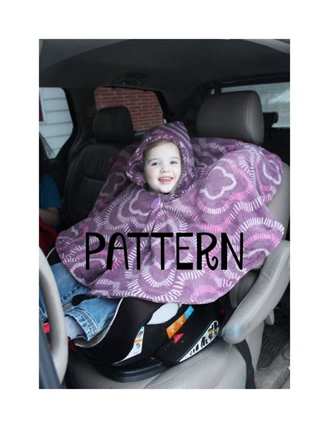 Pdf Patterntutorial Diy Carseat Poncho Instant Download Etsy Diy