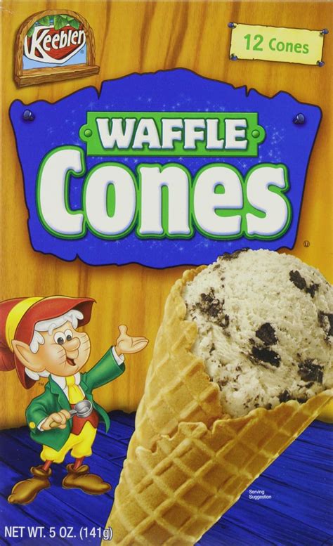 Keebler Ice Cream Waffle Cones 12 Count Cones Pack Of 6 Grocery And Gourmet Food