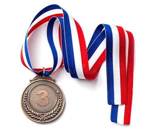 Bronze Medal. Third Place Award with Ribbon Stock Image - Image of ...