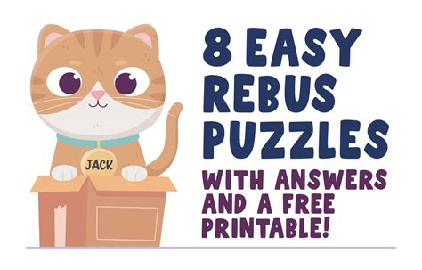 8 Easy Rebus Puzzles With Answers Plus A Free Printable Thats So