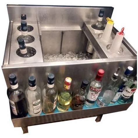 Stainless Steel Cocktail Station Size 750x600x850mm At Best Price In