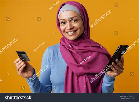 Portrait Smiling Mature Islamic Woman Wearing Stock Photo Shutterstock