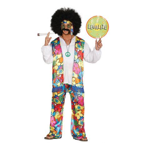 Costume Da Hippie Per Uomo Psichedelico