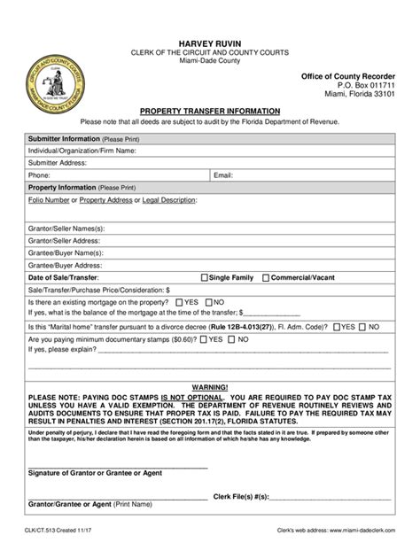 Fill - Free fillable Miami-Dade County Clerk of the Courts PDF forms