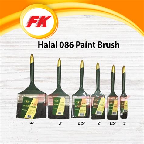 100 Halal Nylon Synthetic Fiber Paint Brush Berus CS 086 Shopee Malaysia