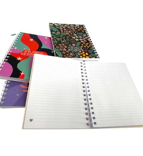 Cuaderno Estampado Tapa Blanda Con Espiral Distribuidora Por Mayor