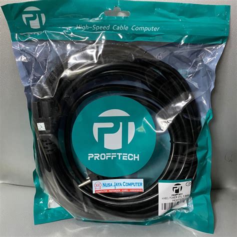 jual kabel power cpu pc meter mm  profftech cable power pc ac