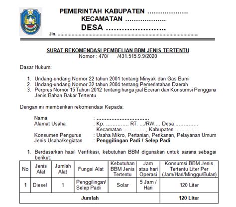 Contoh Surat Rekomendasi Usaha Dari Desa Delinewstv