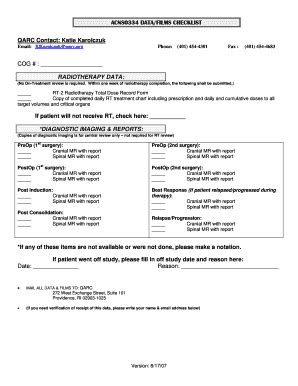 Fillable Online Qarc Radiotherapy Data Quality Assurance Review