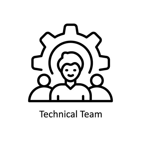 Technical Team vector outline Icon Design illustration. Business And