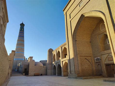 iconic architectural view  khiva uzbekistan  stock photo