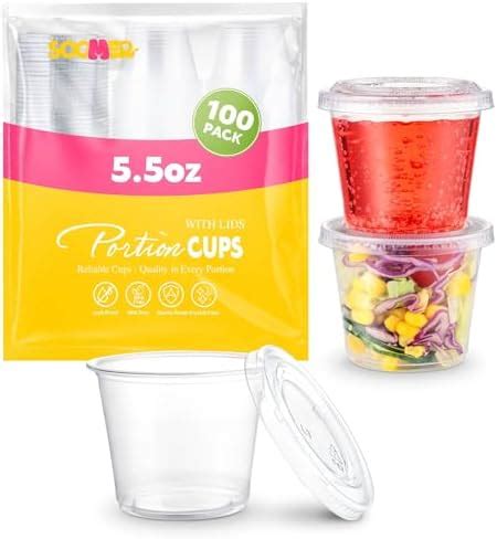 Amazon Reditainer Plastic Disposable Portion Cups 5 5 Ounce Pack