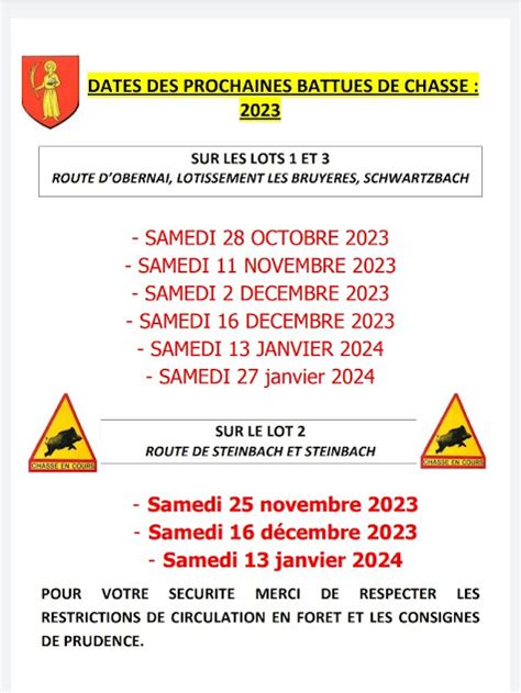 Dates Des Prochaines Battues De Chasse Mairie Russ