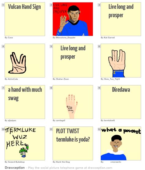 Vulcan Hand Sign Drawception