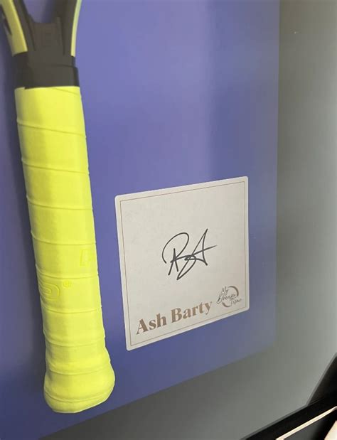 Ash Barty Signed And Framed Tennis Racket CharityStars