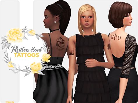 Restless Soul A Sims 4 Cc Tattoos Set