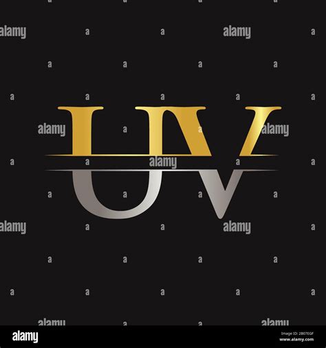 Initial Letter UV Logo Design Vector Template UV Letter Logo Design