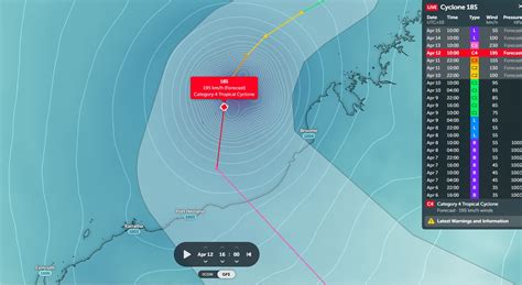 Developing tropical cyclone NW Western Australia - Storm 18S - 10 April ...