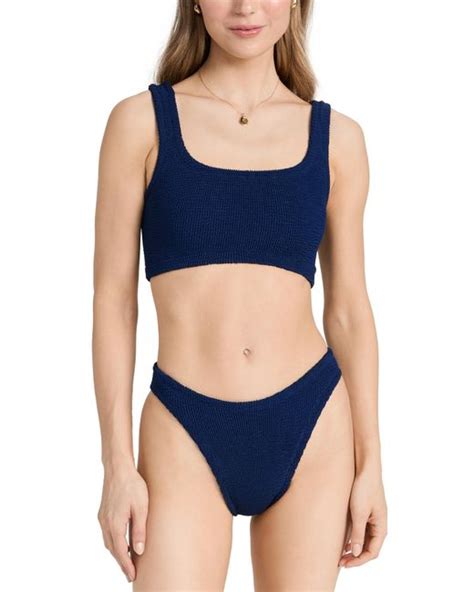 Hunza G Coverage Xandra Bikini Set In Blue Lyst