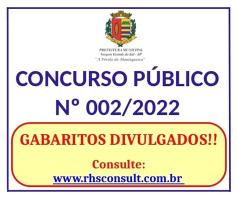 OS GABARITOS DO CONCURSO PÚBLICO Nº 002 2022 JÁ ESTÃO DISPONÍVEIS