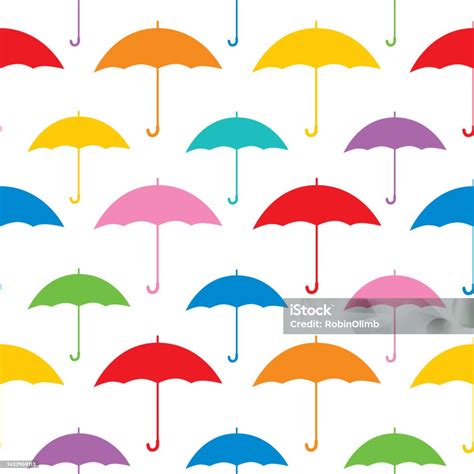 Colorful Umbrellas Seamless Pattern Stock Illustration Download Image