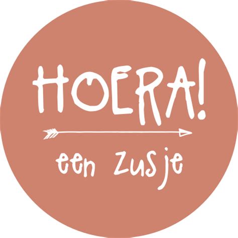 Sluitsticker Hoera Een Zusje