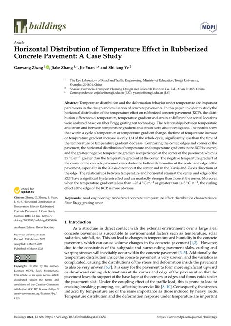 Pdf Horizontal Distribution Of Temperature Effect In Rubberized