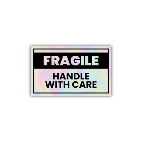 Fragile Handle With Care Sticker Unit Hologram Sticker Z054 Shopee Singapore