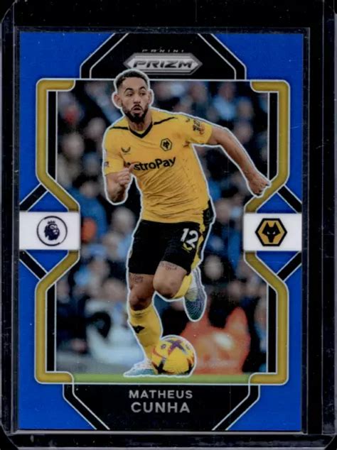 Panini Prizm Premier League Matheus Cunha Lupi Blu Parallelo