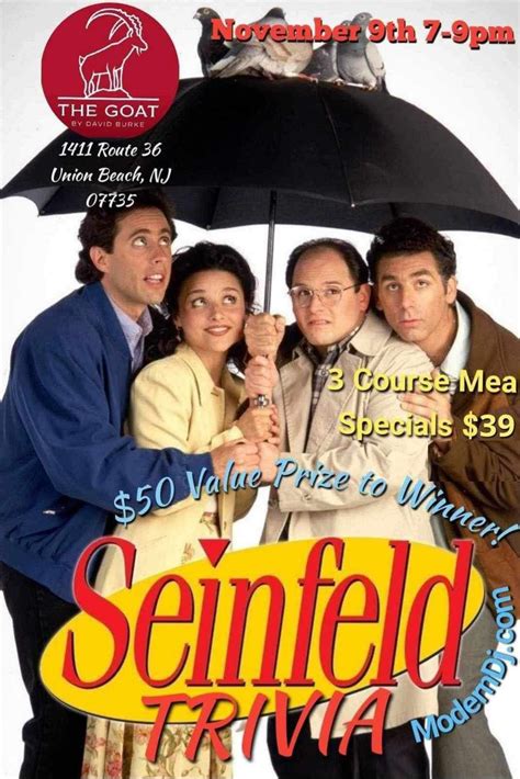 11/9 “SEINFELD” Trivia Night Dinner – Chef David Burke