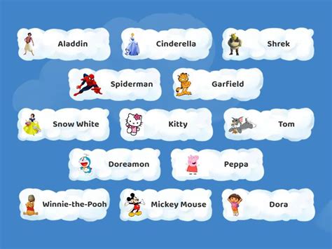 Cartoon time. Cartoon characters - Flip tiles