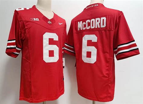 Custom Men Ohio State Buckeyes #6 Kyle McCord Red Jersey | Grailed