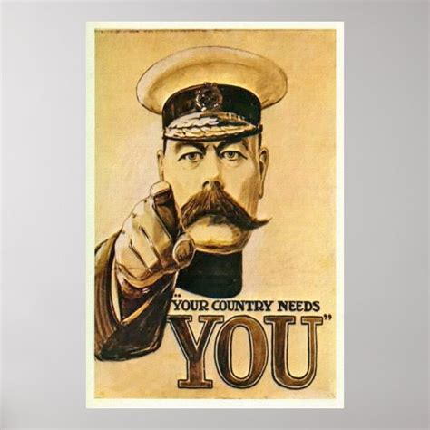 Vintage Lord Kitchener Poster Print | Zazzle.com