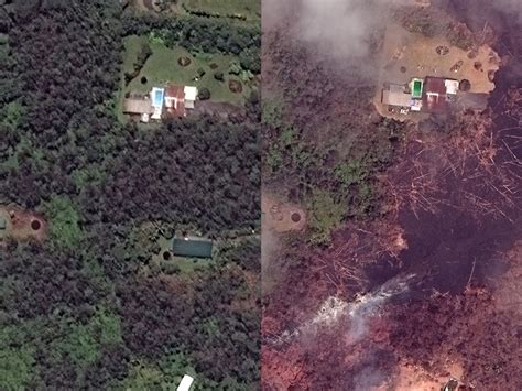 Before And After Photos Show The Destruction From The Ongoing Volcanic Eruptions In Hawaii