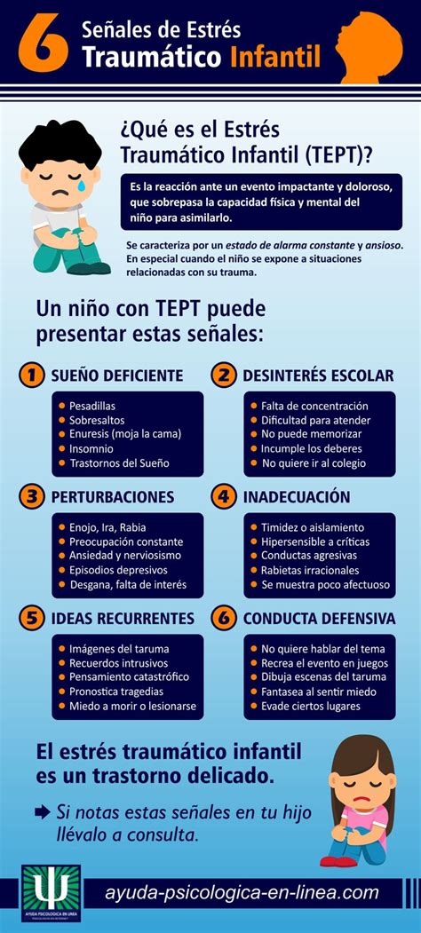 6 señales de Estrés Traumático en Niños Estres postraumatico Estres