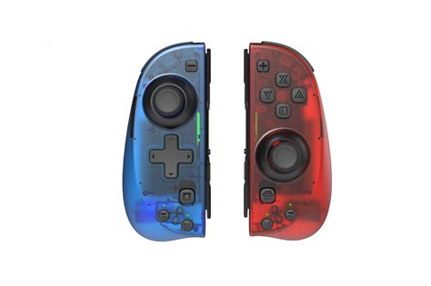 Joy Con Alternative For Nintendo Switch Transparent Blue RED