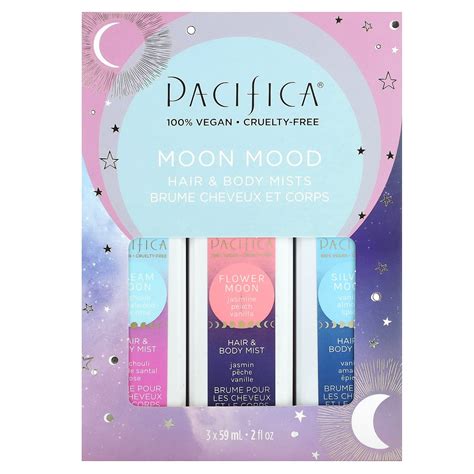 Pacifica Hair Body Mists Moon Mood 3 Pack 2 Fl Oz 59 Ml Each