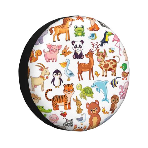 Junzan Animal Cartoon Style Tire Cover Wheel Protector For Truck Suv