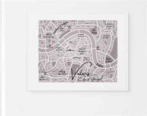 Velaris City Map / A Court of Thorns and Roses / ACOTAR / SJM - Etsy