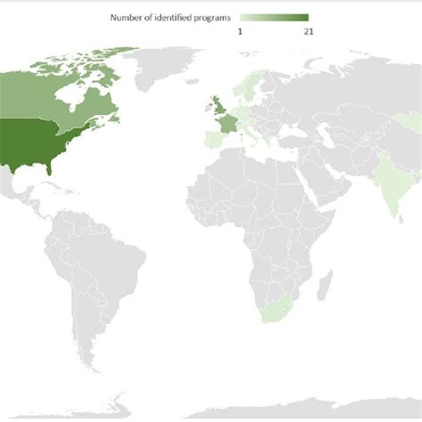 Map of AMR education programs by region. Map was generated using ...