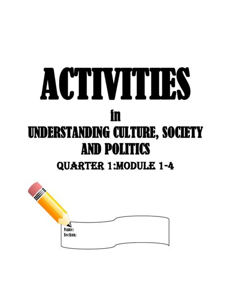 Activities In Understanding Culture Society And Politics Pdf Socialization Leadership