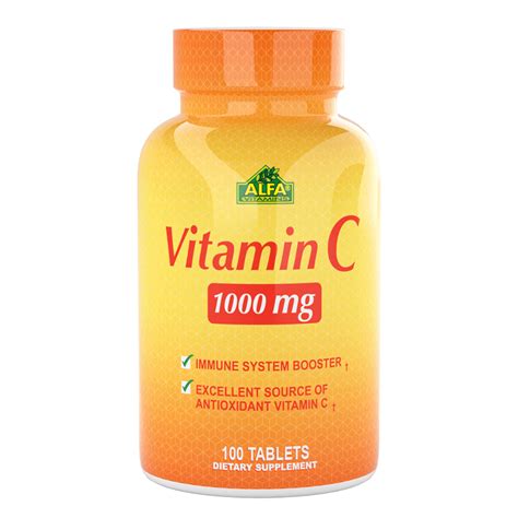 Alfa Vitamins Vitamin C 1 000 Mg For Immune Support 100 Tablets