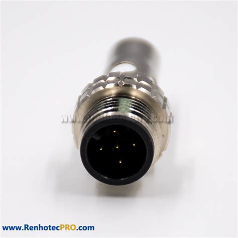 M12 5 Pin Male Connector Field Wireable Connector A Coded Straight For