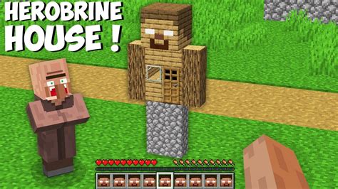 Why THIS VILLAGER BUILD HOUSE INSIDE HEROBRINE In Minecraft NEW