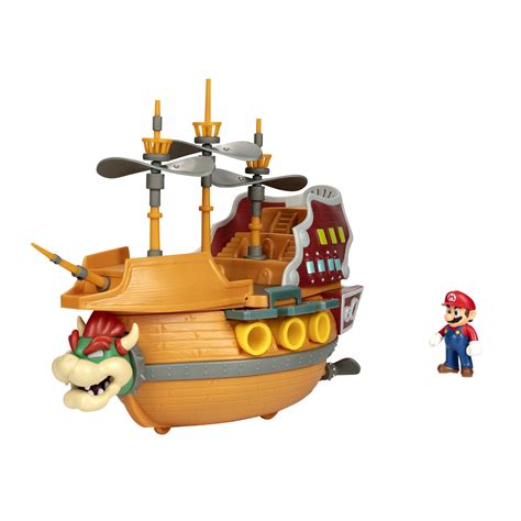 Nintendo Super Mario Deluxe Bowsers Air Ship Playset With Mario Action