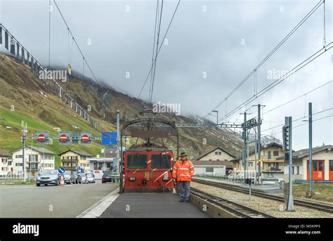 Train railroad swiss alps hi-res stock photography and images - Alamy