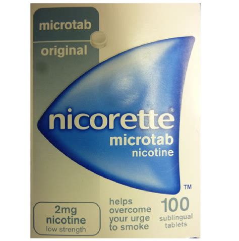 Nicorette Original Microtab 2mg Nicotine Tablets 100 Pack Stop Quit